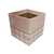 Cachepot Quadrado Tartan Rosa