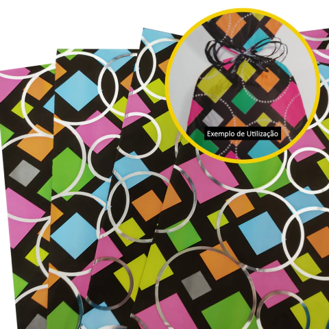 Sacos Para Presente Estampados Colagem