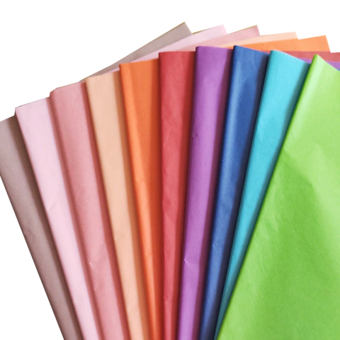 Papel De Seda 50x70 Pacote Com 50 Folhas Cores Misturadas