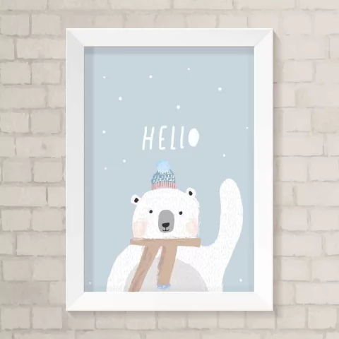Quadro Infantil Hello