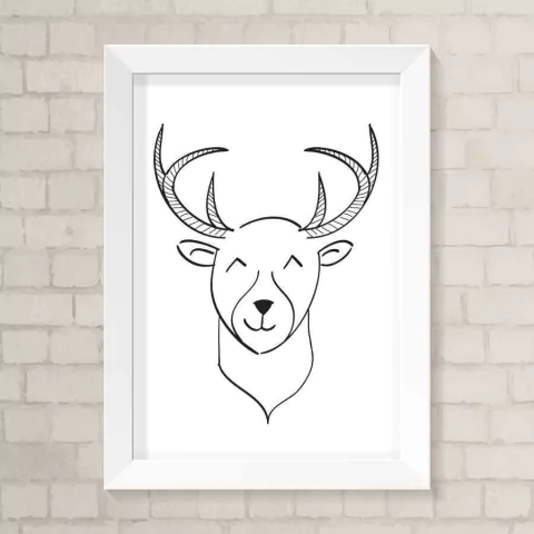 Quadro Infantil Bichinho Minimalista