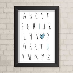 Quadro Infantil Alfabeto Menino - comprar online