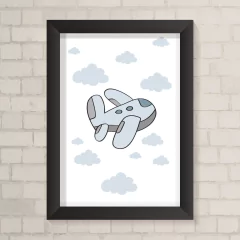 Quadro Infantil Avião - comprar online