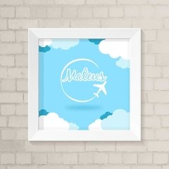 Quadro com Nome Avião no Céu