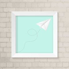 Quadro Infantil Avião de Papel
