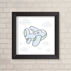 Quadro Infantil Aviãozinho Candy Color - comprar online