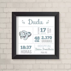 Quadro Nascimento Aviãozinho - comprar online