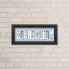 Quadro Infantil Sonhe Alto Azul - comprar online