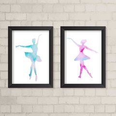 Kit de Quadros Bailarinas Aquarela - comprar online