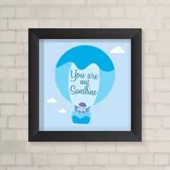 Quadro Infantil Balão Azul - comprar online