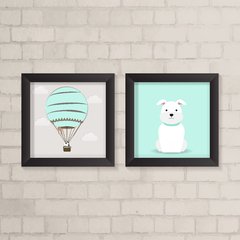 Kit de Quadros Cachorro e Balão - comprar online