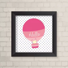 Quadro Infantil Balão Hello - comprar online