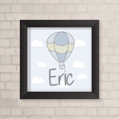 Quadro com Nome Balão Azul - comprar online