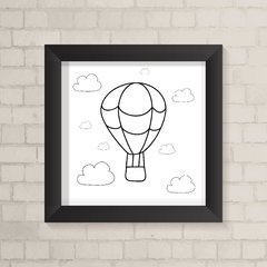 Quadro Infantil Balão Preto e Branco - comprar online