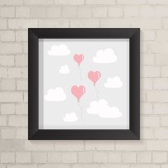 Quadro Infantil Balões Corações - comprar online