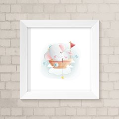 Quadro Infantil Barquinho Aquarela