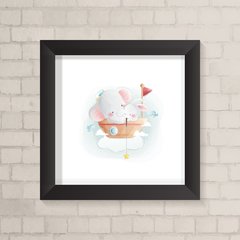 Quadro Infantil Barquinho Aquarela - comprar online