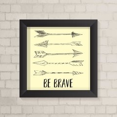 Quadro Infantil Be Brave Amarelo - comprar online