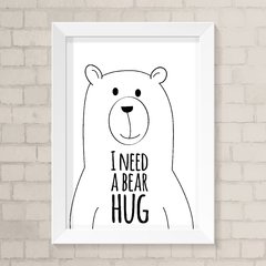 Quadro Infantil Abraço de Urso