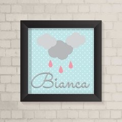 Quadro com Nome Nuvem e Gotas - comprar online