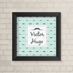 Quadro com Nome Bigode e Gravatinha - comprar online