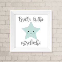 Quadro Infantil Brilha Brilha Estrelinha Verde