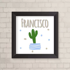 Quadro com Nome Cacto Menino - comprar online