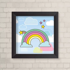 Quadro Infantil Céu e Arco-Íris - comprar online