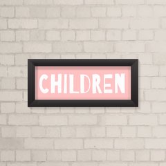 Quadro Infantil Children Rosa - comprar online