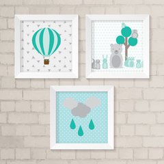 Kit de Quadros Bichinhos e Balão