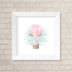 Quadro Infantil Coelhinho Aquarela