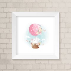 Quadro Infantil Coelhinhos Aquarela