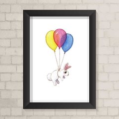 Quadro Infantil Coelho Aquarela - comprar online