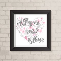 Quadro Infantil Coração Love - comprar online