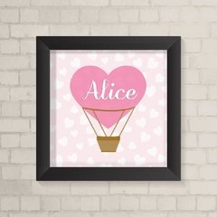 Quadro com Nome Coração Rosa - comprar online