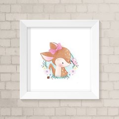 Quadro Infantil Bambi Aquarela