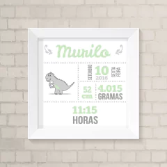 Quadro Nascimento Dinossauro