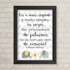 Quadro Infantil Segredo do Pequeno Príncipe - comprar online