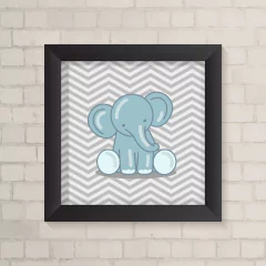 Quadro Infantil Elefante Chevron - comprar online
