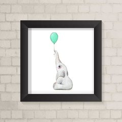 Quadro Infantil Elefante Aquarela - comprar online