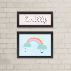 Kit de Quadros Nome e Arco-Íris - comprar online