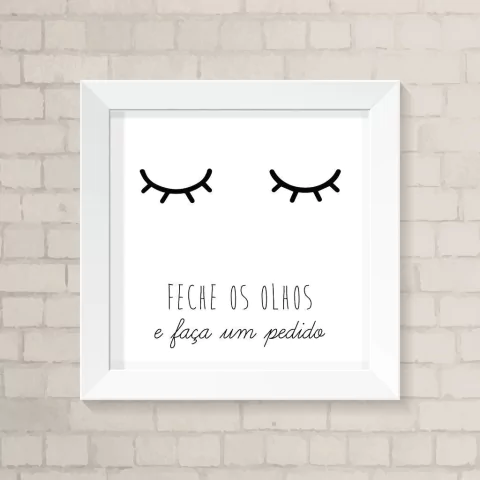 Quadro Infantil Feche os Olhos