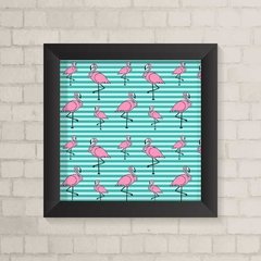 Quadro Casa Flamingos - comprar online