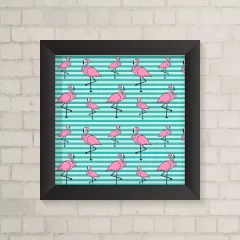 Quadro Casa Flamingos - comprar online