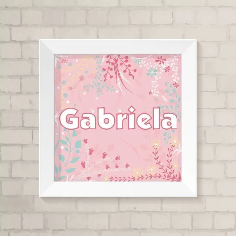 Quadro com Nome Flores