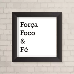 Quadro Casa Força, Foco e Fé - comprar online