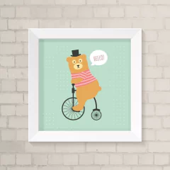 Quadro Infantil Funny Bear