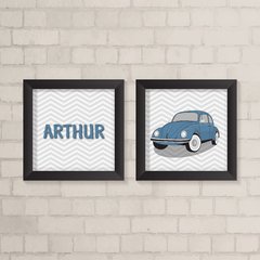 Kit de Quadros Fusca e Nome - comprar online