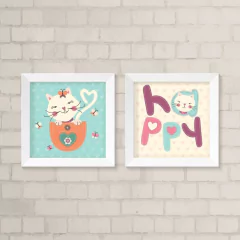 Kit de Quadros Gatinho