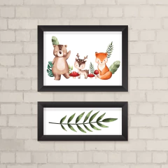 Kit de Quadros Bichinhos Aquarela e Folha na internet